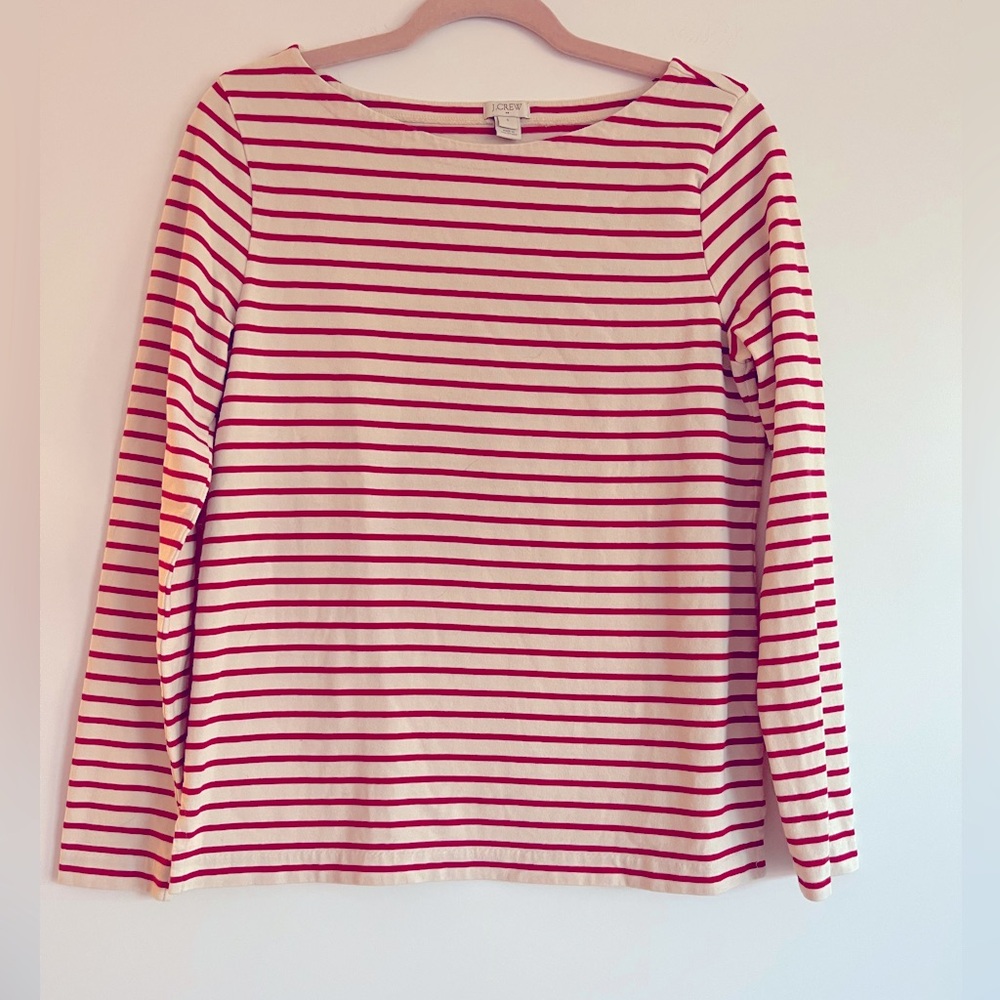 J CREW LS STRIPE TOP